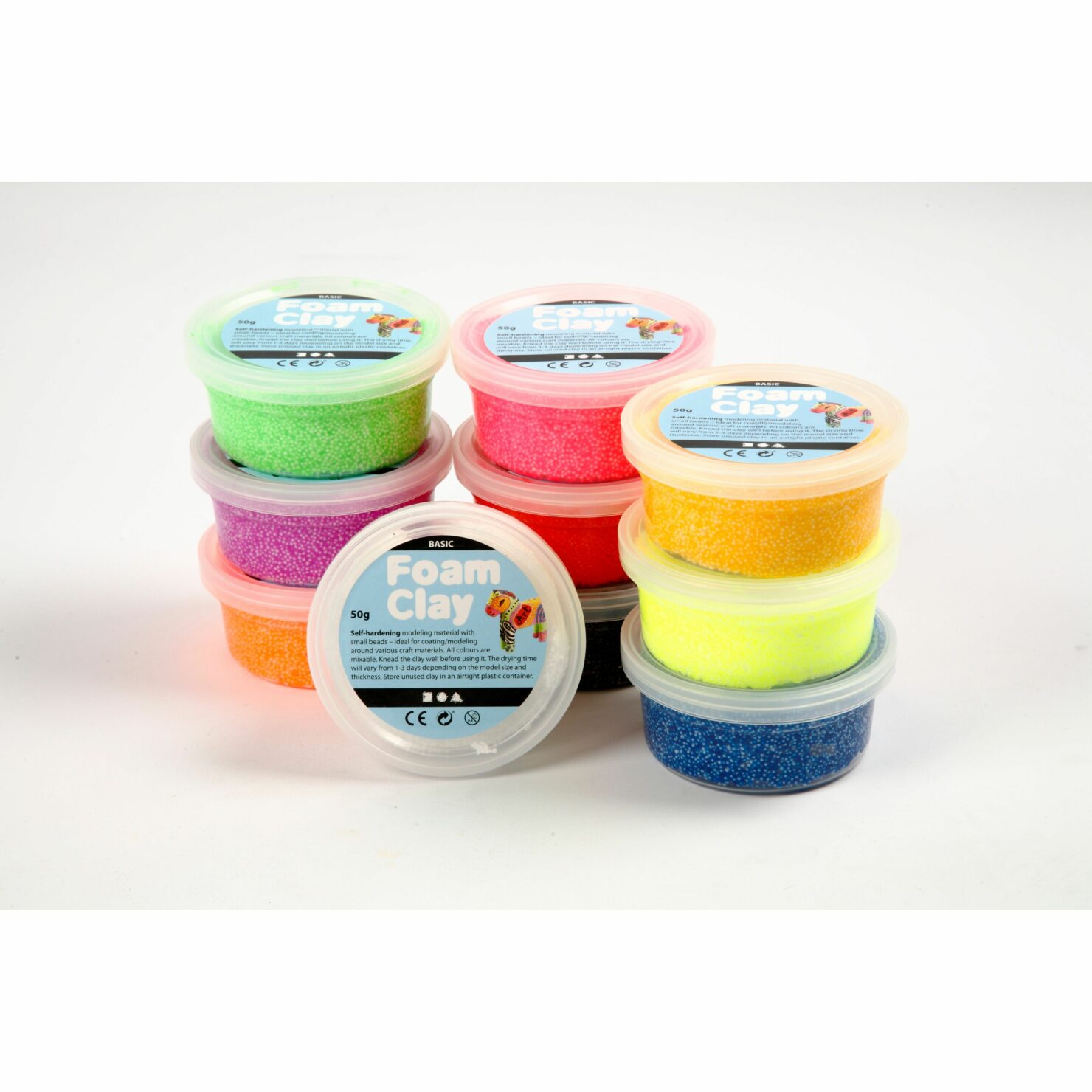 Foam Clay® lera mixade färger 10x35g Festfabriken.se