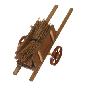 Nissetillbehör Vagn naturträ 14cm