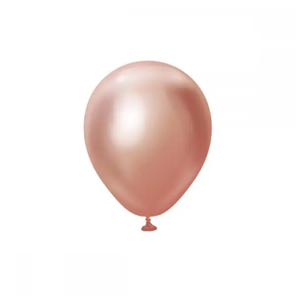 Latexballong Rosé Guld Chrome 13cm 25-pack
