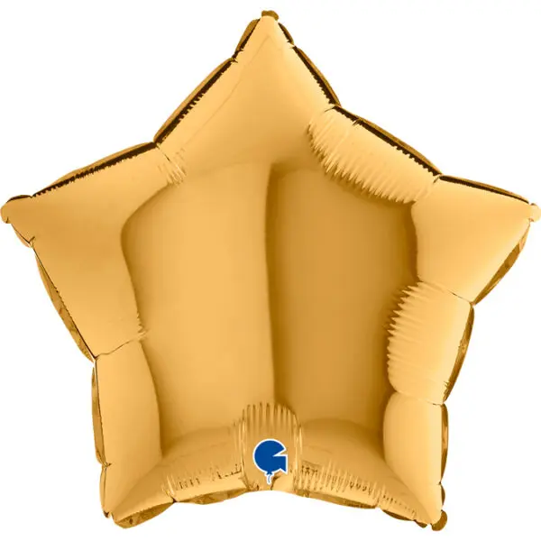 Folieballong Stjärna Guld 45cm