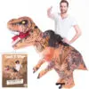 Uppblåsbar Ridande Dinosaurie T-rex Dräkt Vuxen strl