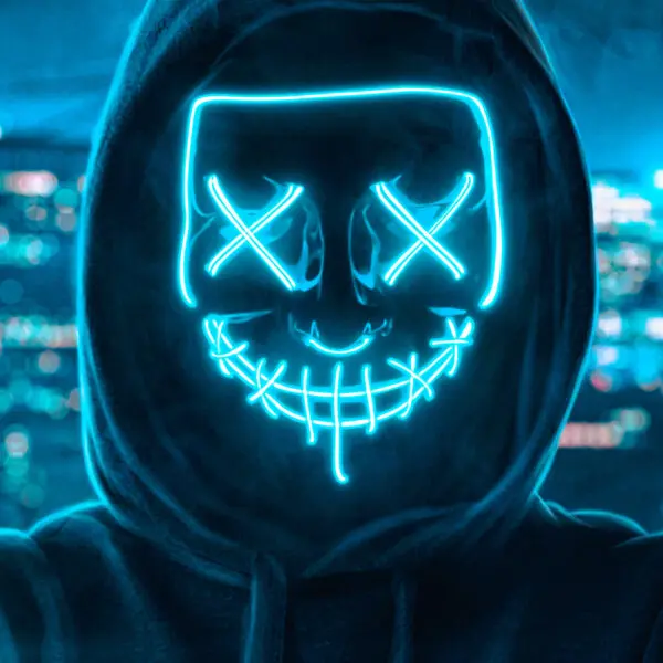 LED Mask Nightmare Blå
