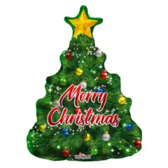 Folieballong Julgran Merry Christmas 91cm
