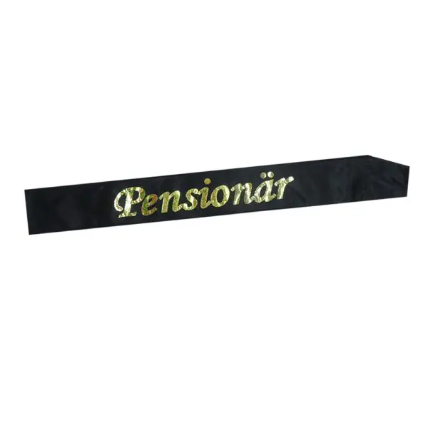 Magband "Pensionär" Svart/Guld