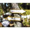 Skylt Pil 2-pack Vit/Guld 35cm