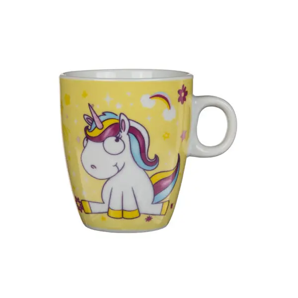Mugg Unicorn Gul 8x7cm