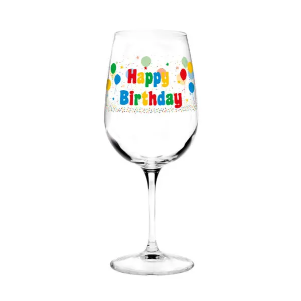 Vinglas "Happy Birthday" 500ml Wine glas