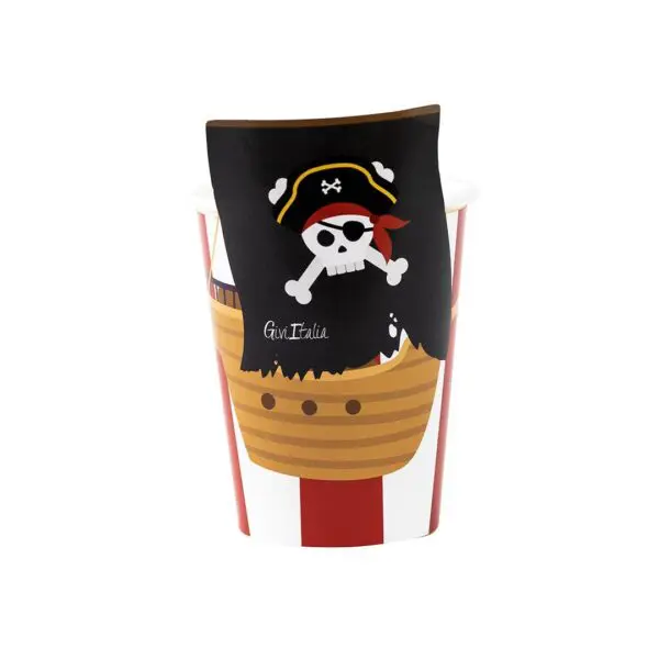Pappersmugg Pirat 250ml 8-pack